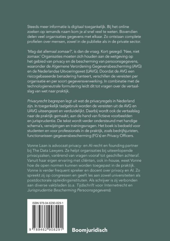Achterkant van Privacyrecht begrepen