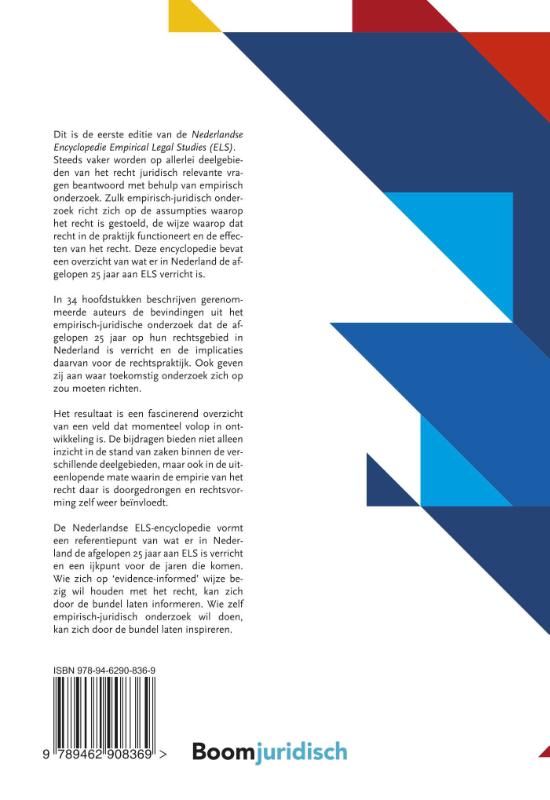 Achterkant van Nederlandse Encyclopedie Empirical Legal Studies