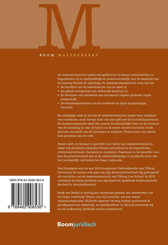 Achterkant van Tussen toets en bestuur