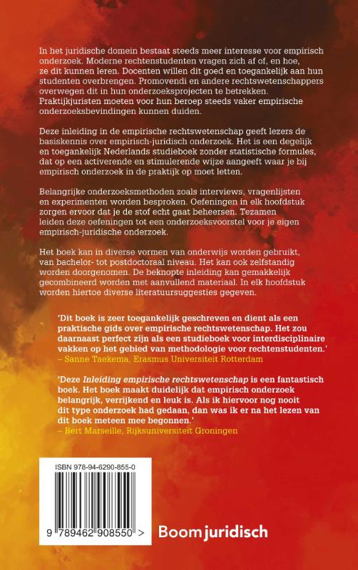 Achterkant van Inleiding empirische rechtswetenschap