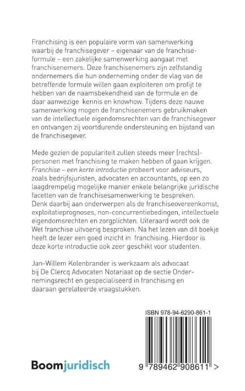 Achterkant van Franchise