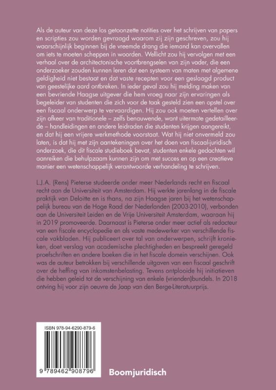 Achterkant van Fiscale methodologie