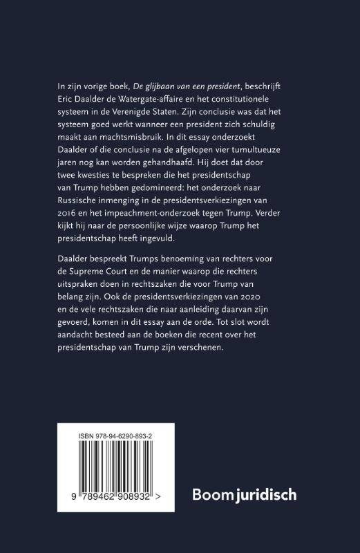 Achterkant van President Trump en de rule of law