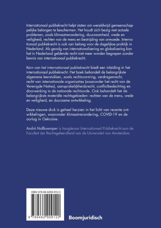 Achterkant van Kern van het internationaal publiekrecht