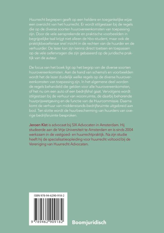 Achterkant van Huurrecht begrepen