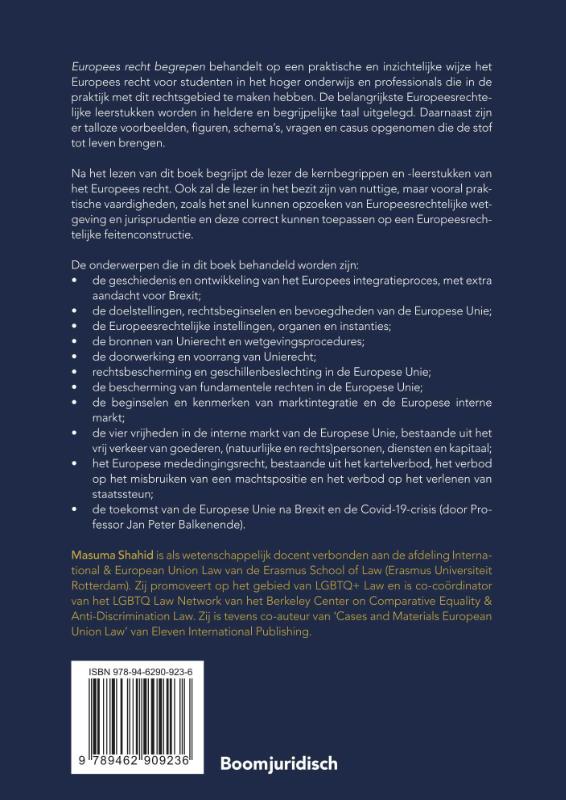 Achterkant van Europees recht begrepen