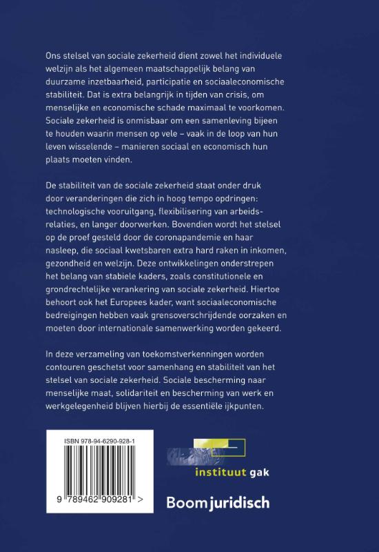 Achterkant van De toekomst van de sociale zekerheid: de menselijke maat in een solidaire samenleving