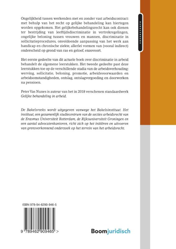 Achterkant van Discriminatie in arbeid