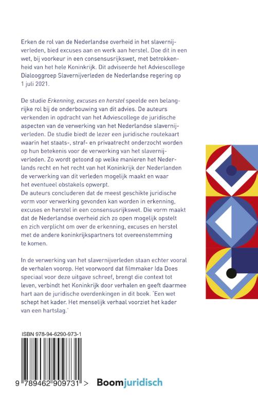 Achterkant van Erkenning, excuses en herstel