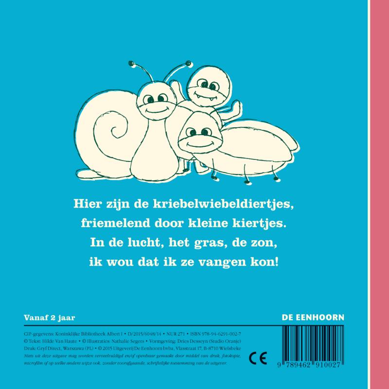 Achterkant van Kriebel wiebel diertjes