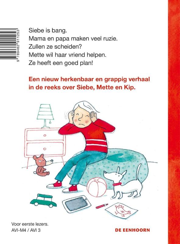 Achterkant van Siebe houdt niet van ruzie