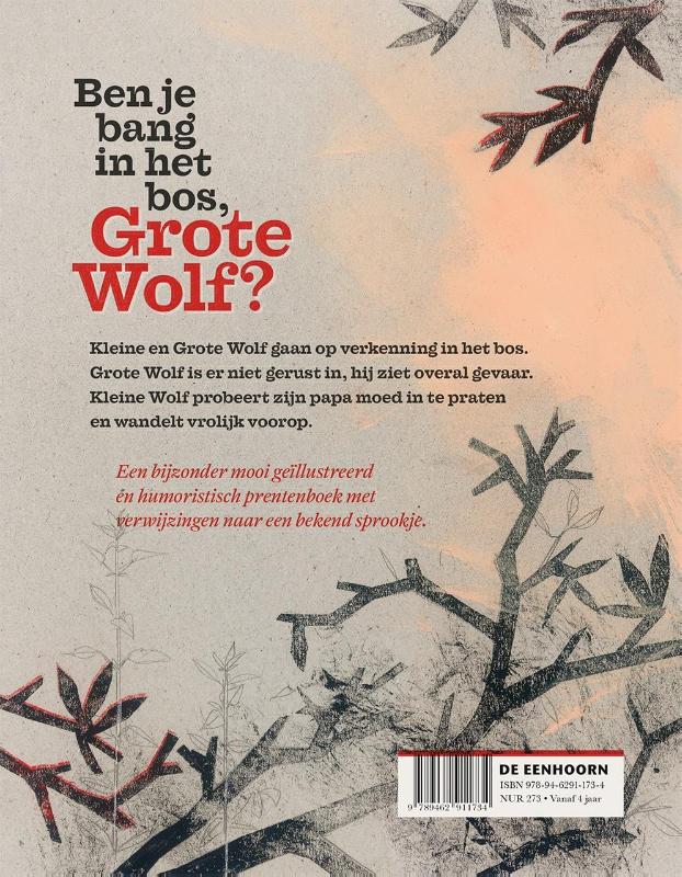 Achterkant van Ben je bang in het bos, Grote Wolf?