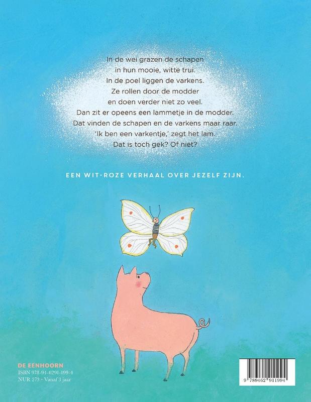 Achterkant van Het lammetje dat een varken is