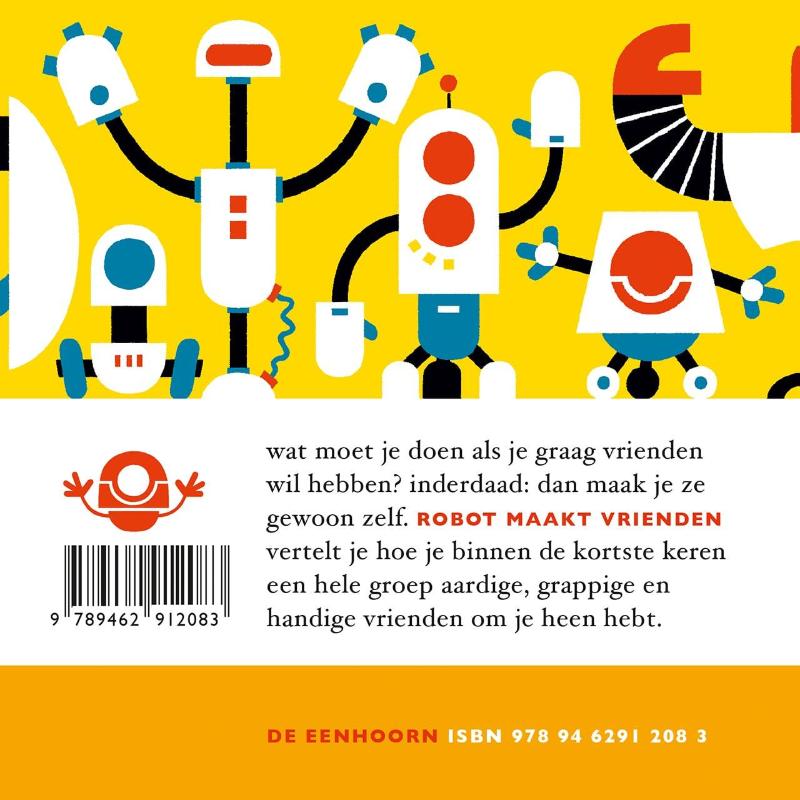 Achterkant van Robot maakt vrienden