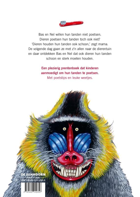Achterkant van Het grote dierentuin tandenborstelboek