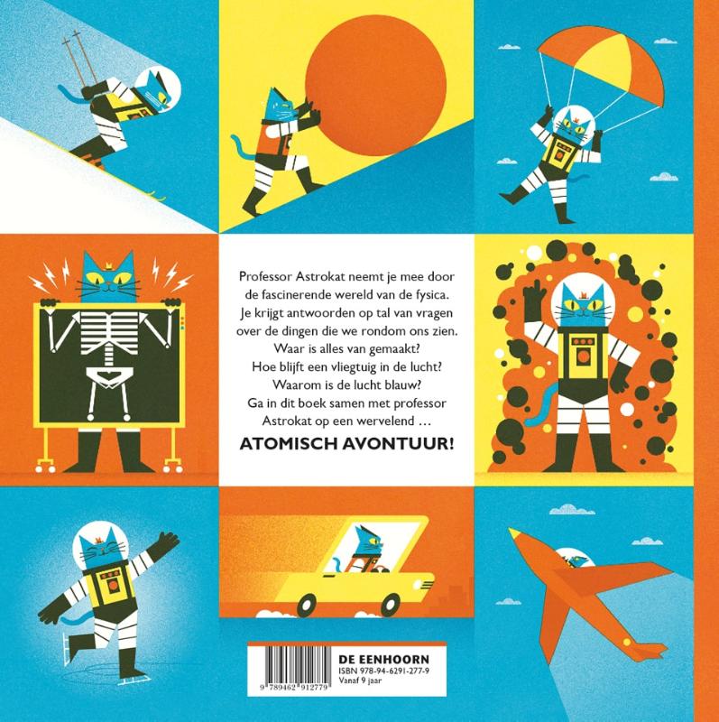 Achterkant van Professor Astrokat, het atomisch avontuur