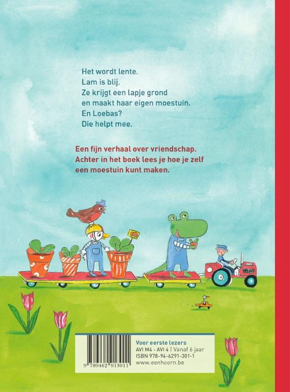Achterkant van Lam en Loebas in de moestuin