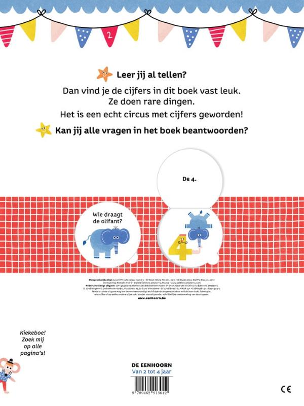 Achterkant van Circus met cijfers