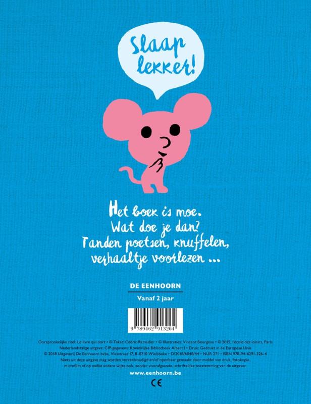 Achterkant van Bedtijd voor boek