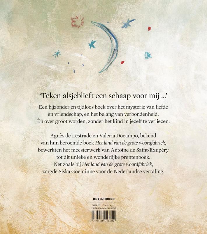 Achterkant van De kleine prins