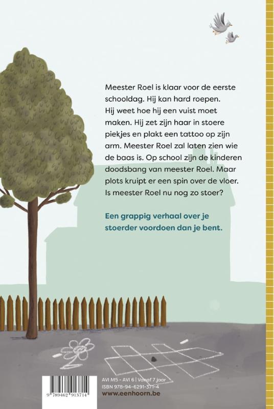 Achterkant van De meester is er klaar voor