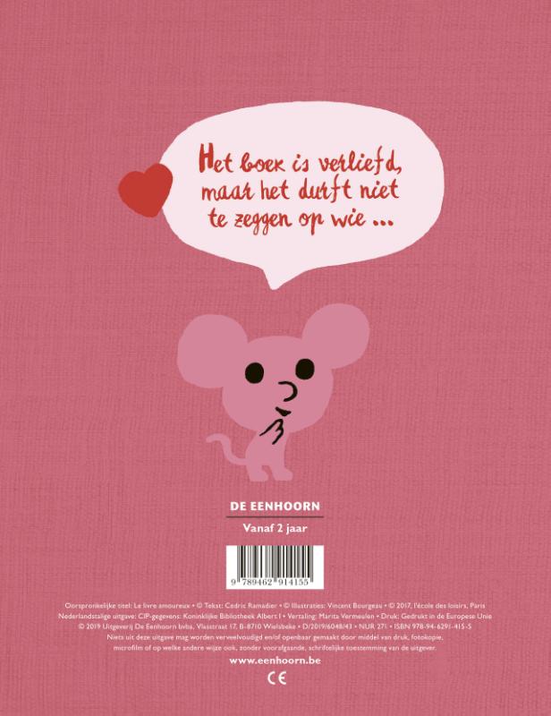 Achterkant van Het boek is verliefd