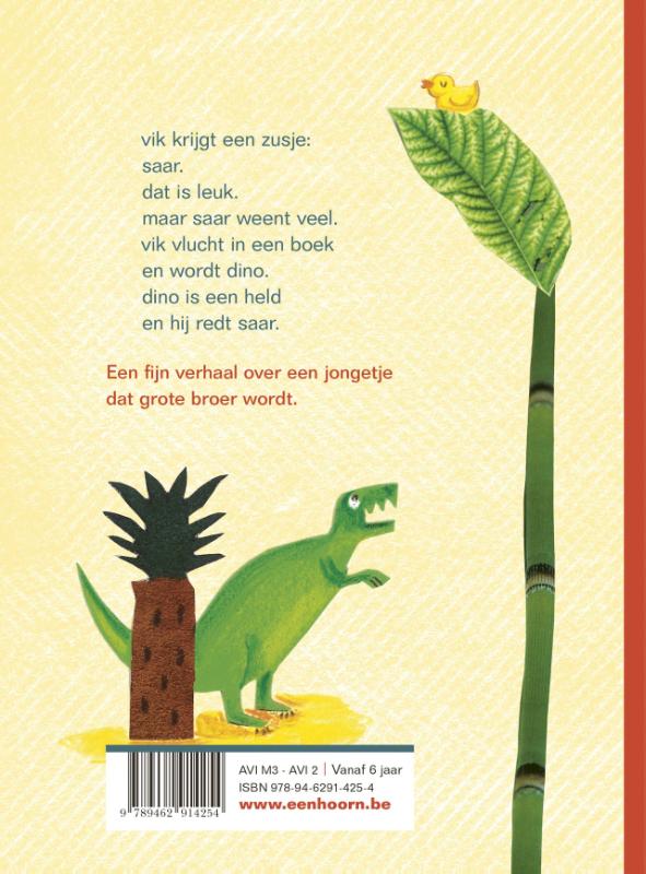 Achterkant van ik ben dino
