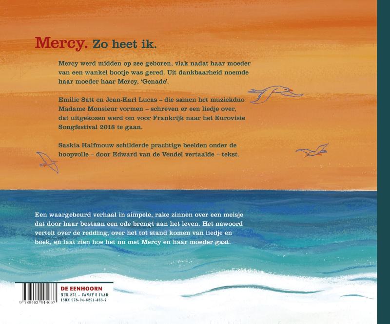 Achterkant van Mercy, zo heet ik