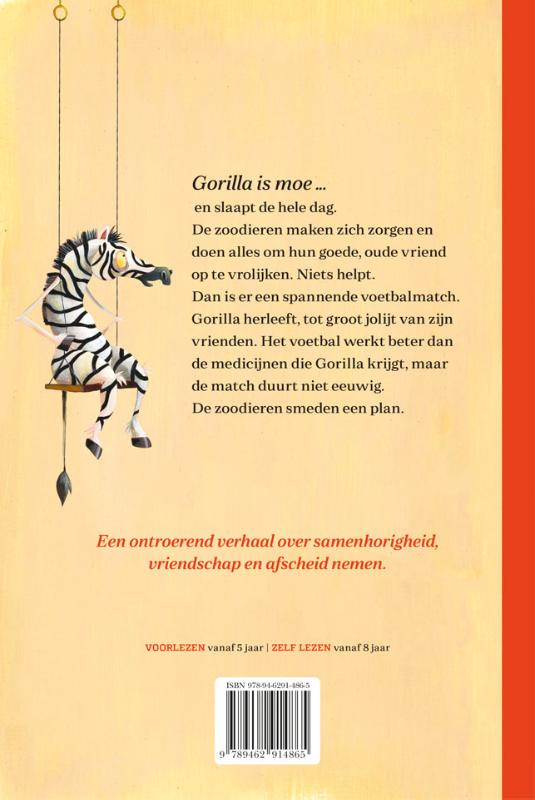 Achterkant van Gorilla is moe