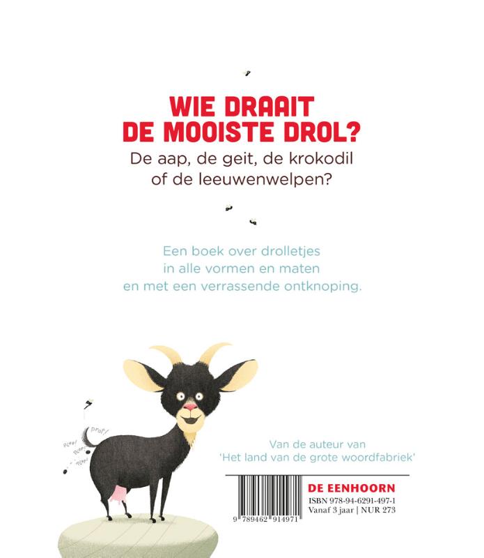 Achterkant van Wie draait de mooiste drol?