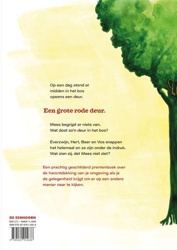 Achterkant van Een deur in het bos