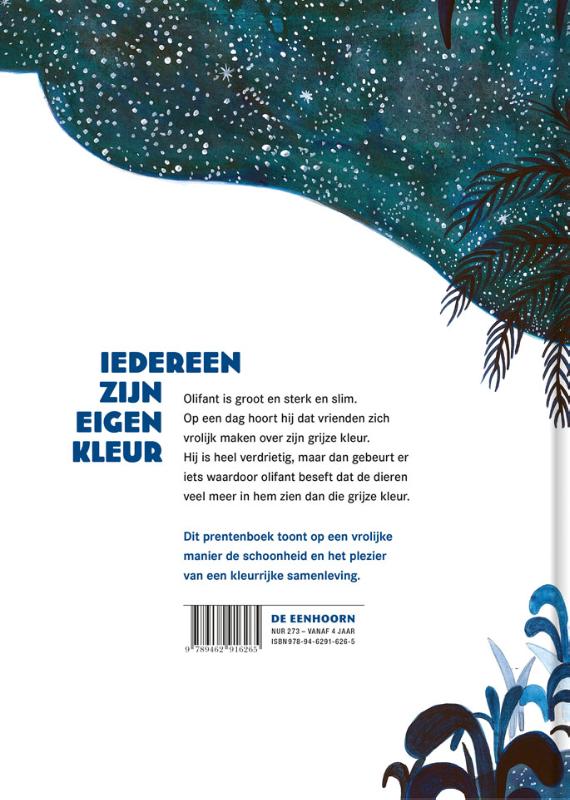 Achterkant van Iedereen zijn eigen kleur