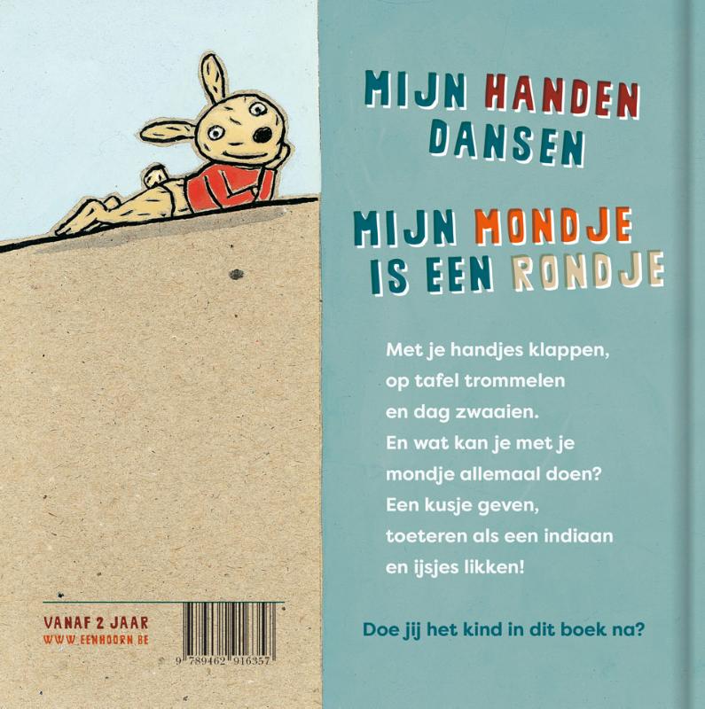 Achterkant van Mijn handen dansen - Mijn mondje is een rondje