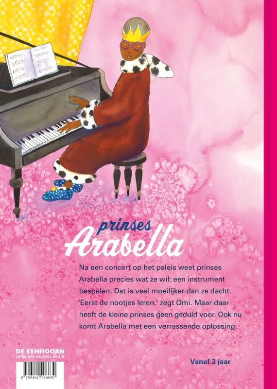 Achterkant van Prinses Arabella maakt muziek