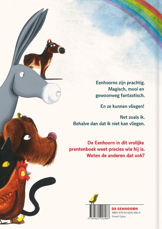 Achterkant van Ik ben een eenhoorn