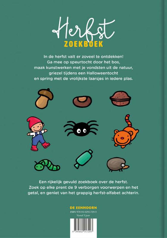 Achterkant van Herfst zoekboek