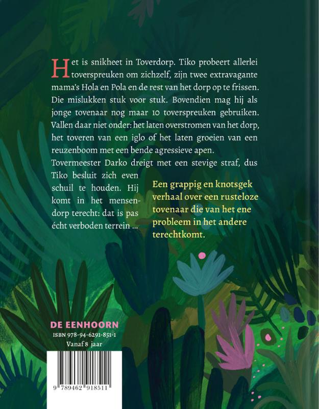 Achterkant van De getikte tovenaar en het gesmolten dorp
