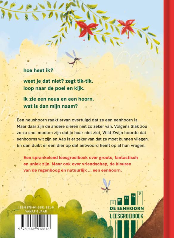 Achterkant van Daar is eenhoorn!