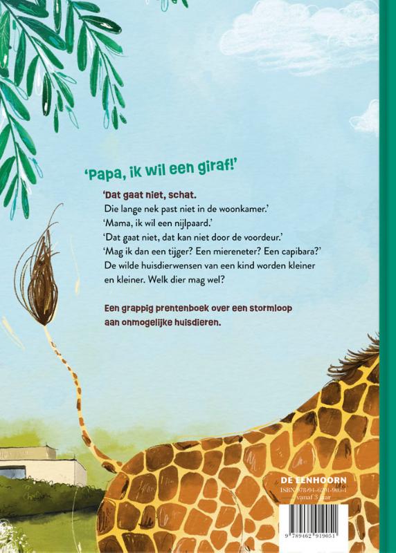 Achterkant van Ik wil een giraf!