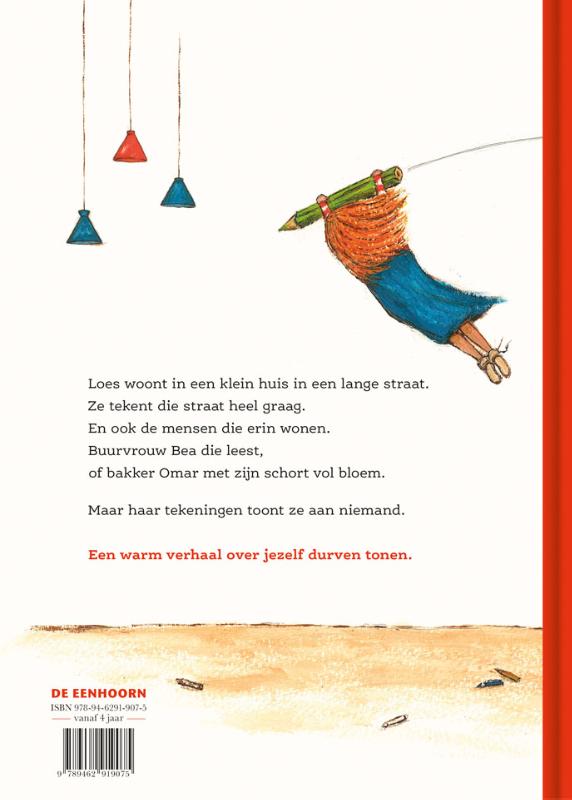 Achterkant van Ik ben Loes en ik teken
