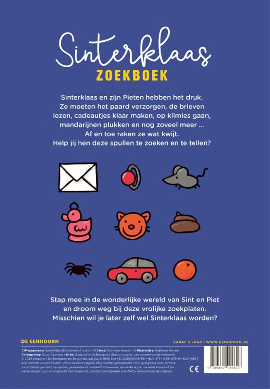 Achterkant van Sinterklaas zoekboek