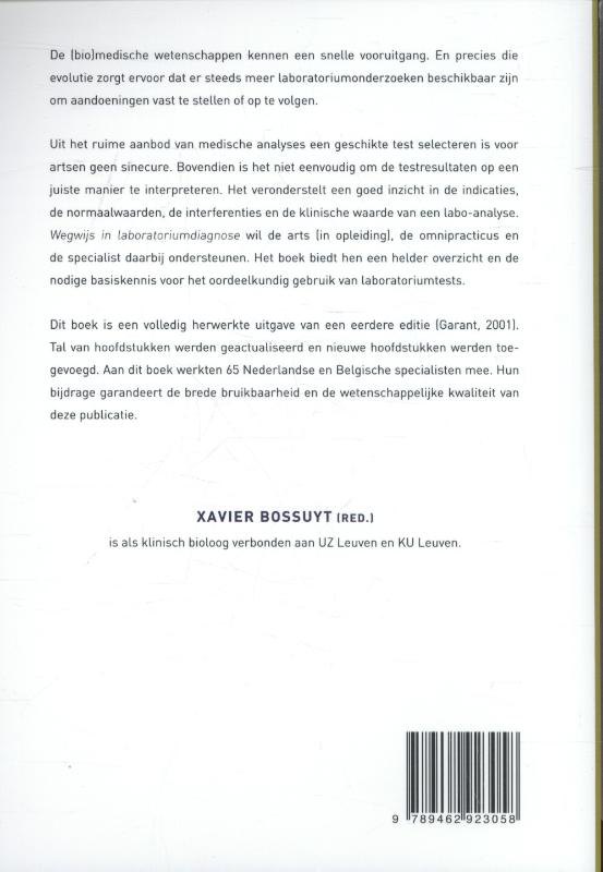 Achterkant van Wegwijs in laboratoriumdiagnose