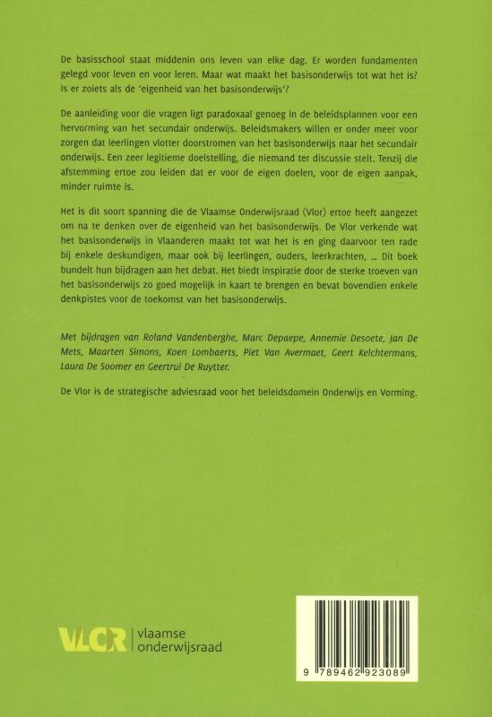 Achterkant van De basisschool als fundament voor ontwikkelen en leren
