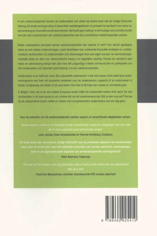 Achterkant van De werkerscoöperatie, het ondernemerschap herbekeken