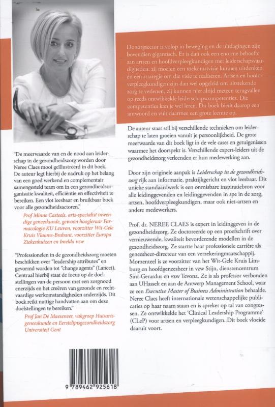 Achterkant van Leiderschap in de gezondheidszorg