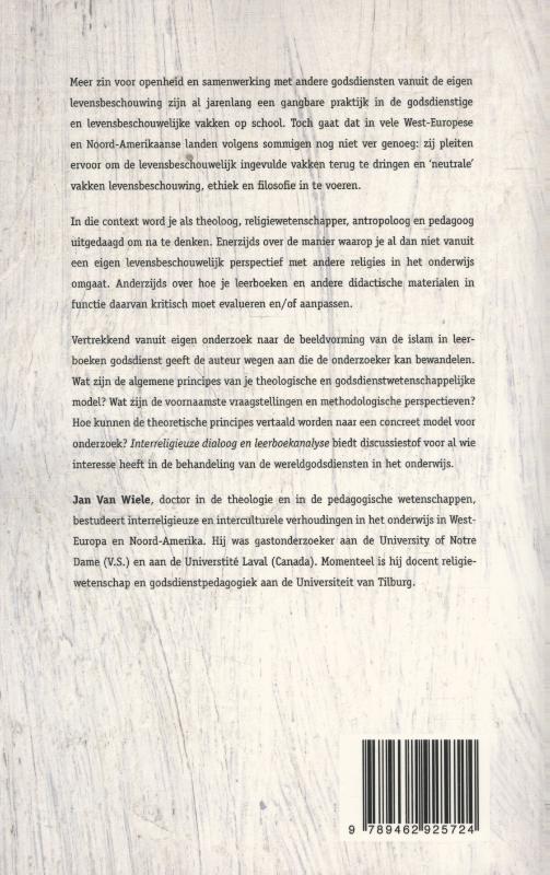 Achterkant van Interreligieuze dialoog en leerboekanalyse