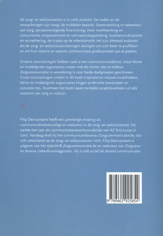 Achterkant van Zorgcommunicatie in verandering