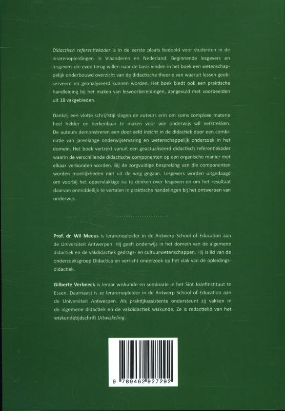 Achterkant van Didactisch referentiekader