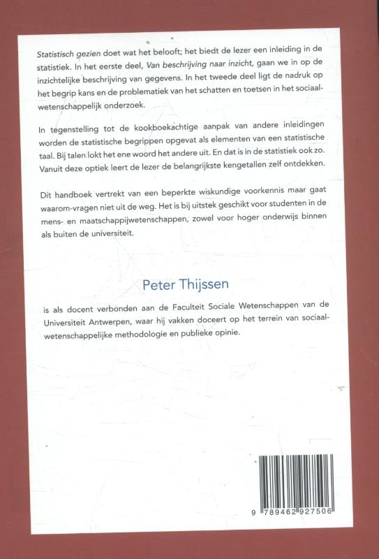 Achterkant van Statistisch gezien