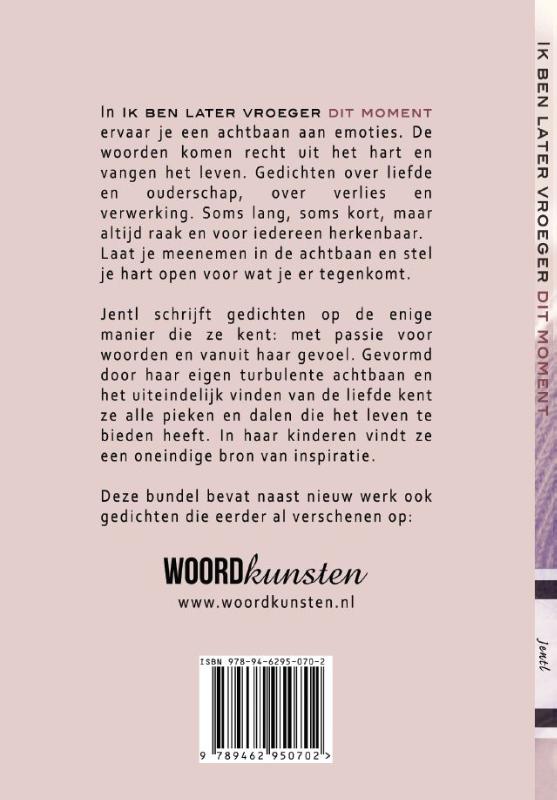 Achterkant van Ik ben later vroeger dit moment